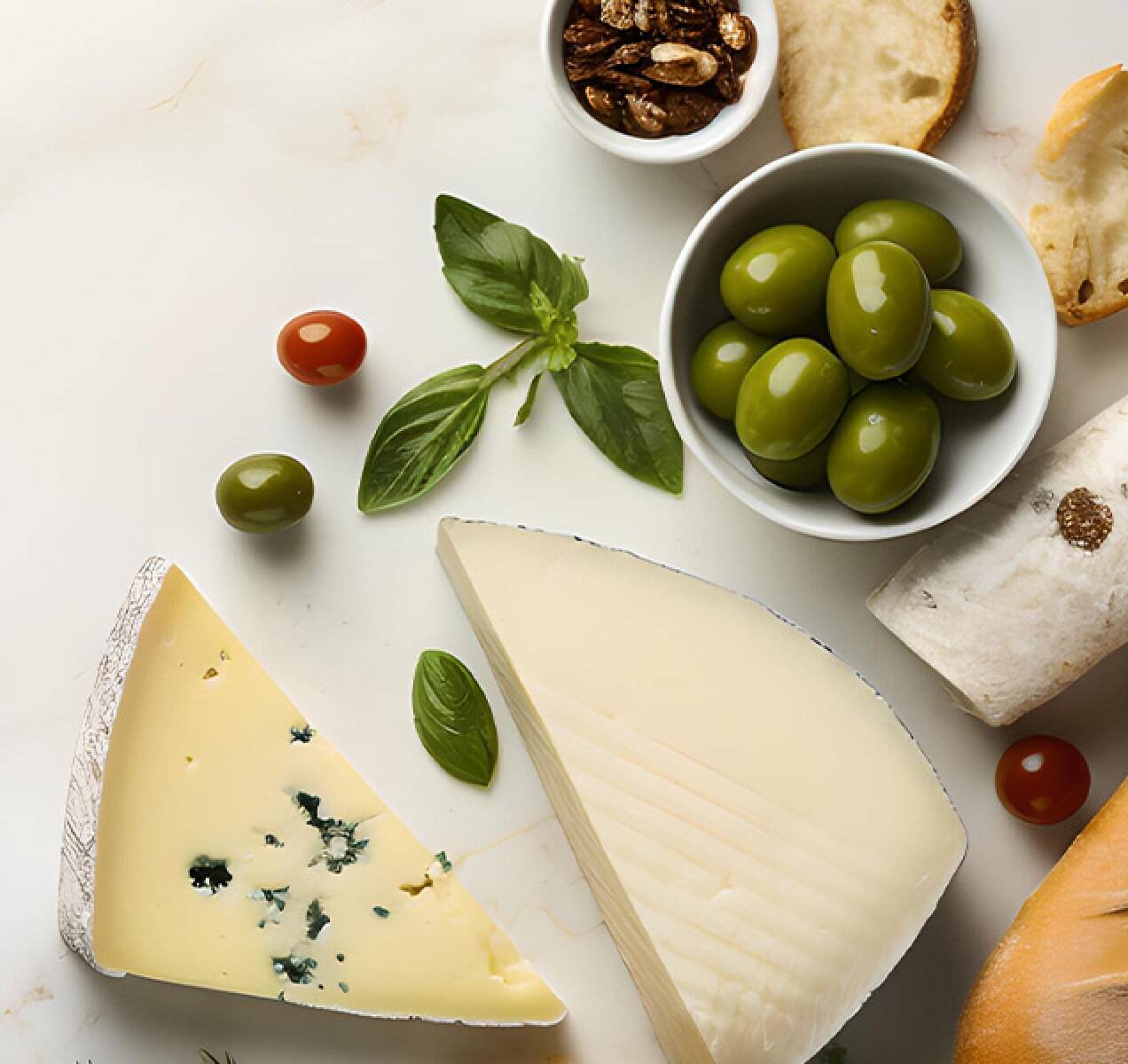 Cheese and olives